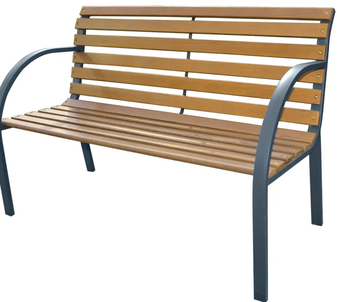 Central Park Tuinbank City 2-Zits Staal Fsc Eucalyptushout