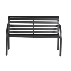 Central Park Tuinbank City Staal/Fsc Eucalyptushout Zwart 122X81,5Cm