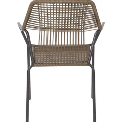 Central Park Tuinstoel Frejus Stapelbaar Wicker Donkergrijs 65,5X62X84Cm