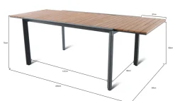 Central Park Tuintafel Analee Uitschuifbaar 146/219X90Cm