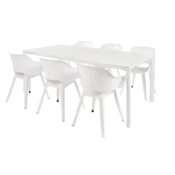 Central Park Tuintafel Ciotat Keramiek Glas/Aluminium Verstelbare Poten 205X100X75Cm