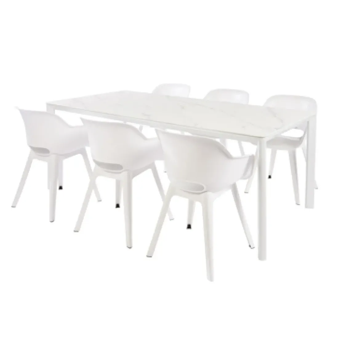 Central Park Tuintafel Ciotat Keramiek Glas/Aluminium Verstelbare Poten 205X100X75Cm