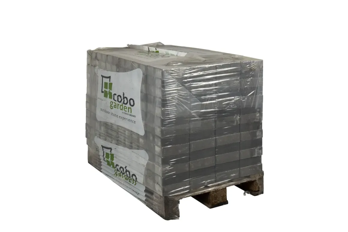 Coeck Getrommelde In-Line Klinker Grijs-Zwart 20X20X6Cm 312St