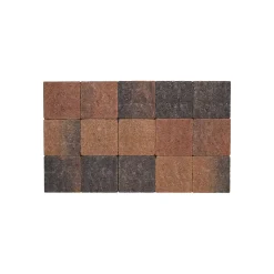 Coeck Kassei Bruin-Zwart In-Line Getrommeld 15X15X6Cm