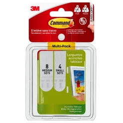 Command™ Bevestigingsstrips Klein + Middel 12 Stuks