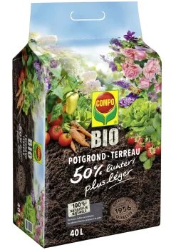 Compo Bio Potgrond Ca. 50% Lichter 40L