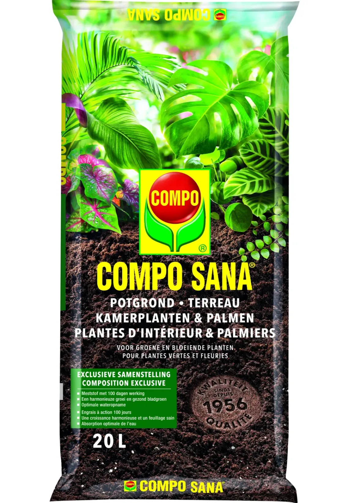 Compo Potgrond Voor Kamerplanten En Palmen Sana 20L