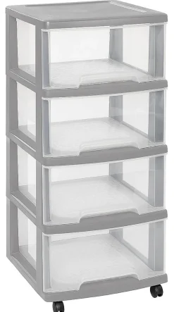 Curver Ladesysteem Met Wielen Essentials Lichtgrijs 4X20L