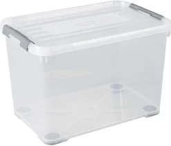 Curver Opbergbox Handy+ Met Wielen 65L Transparant