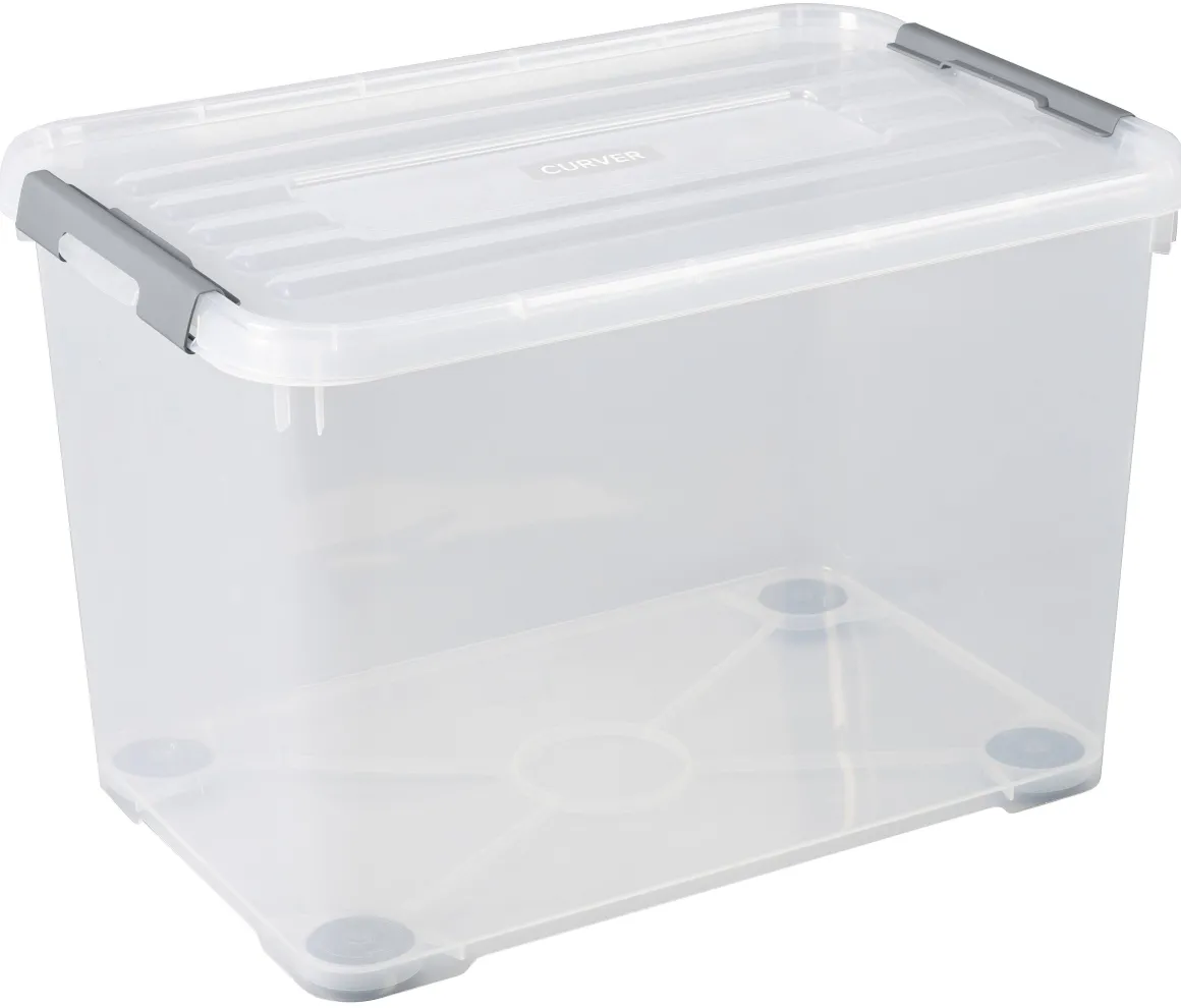 Curver Opbergbox Handy+ Met Wielen 65L Transparant