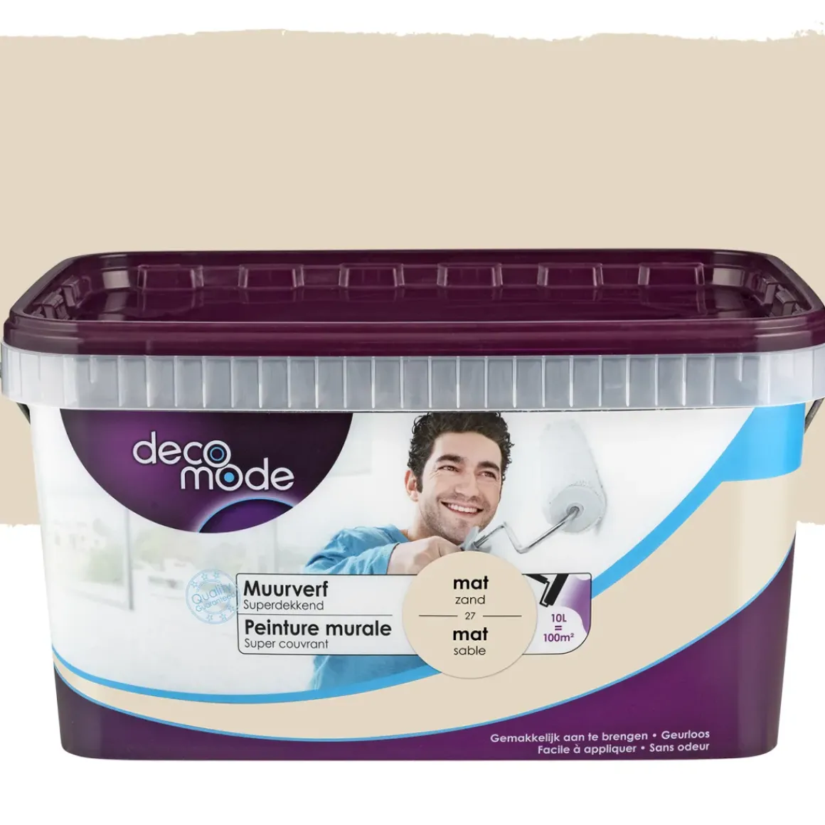 Decomode Muurverf Superdekkend Mat Zand 10L