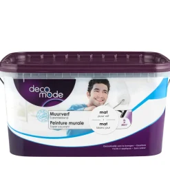 Decomode Muurverf Superdekkend Mat Puur Wit 5L