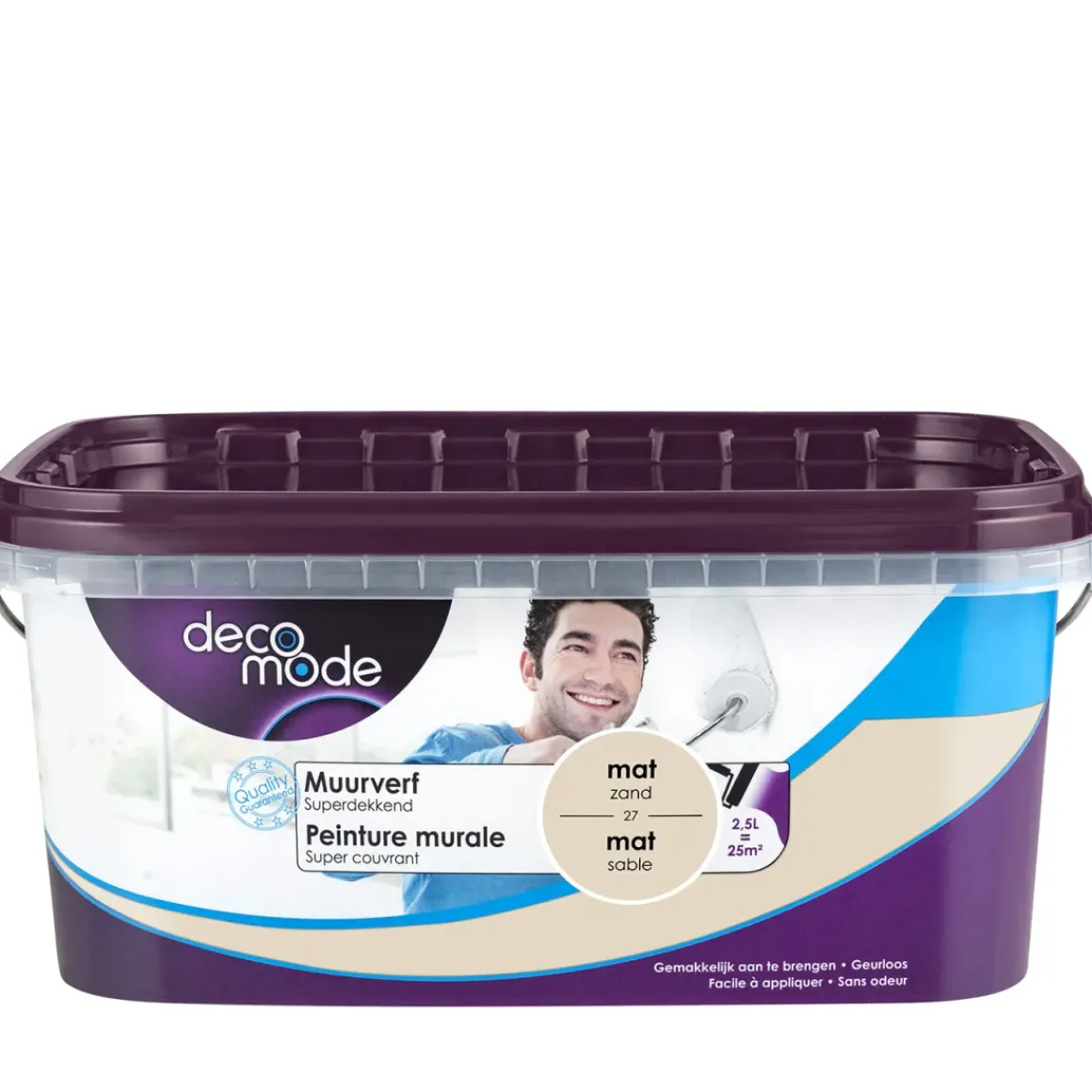 Decomode Muurverf Superdekkend Mat Zand 2,5L