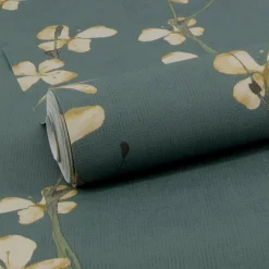 Decomode Vliesbehang Bloemen Jade