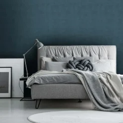 Decomode Vliesbehang Concrete Mat Blauw