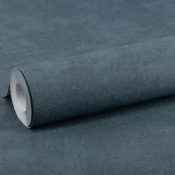 Decomode Vliesbehang Concrete Mat Blauw