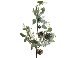 Decoris Bessen/Dennenappel/Blad Groen 80Cm