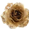 Decoris Bloem Op Clip Goud 14 Cm