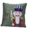 Decoris Kussen Notenkraker Polyester Groen 45Cm