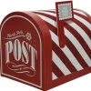 Decoris Postbus North Pole Post Rood-Wit 24Cm