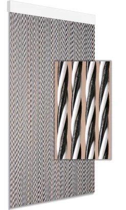 Degor Deurgordijn Dara Zwart/Wit 90X210Cm