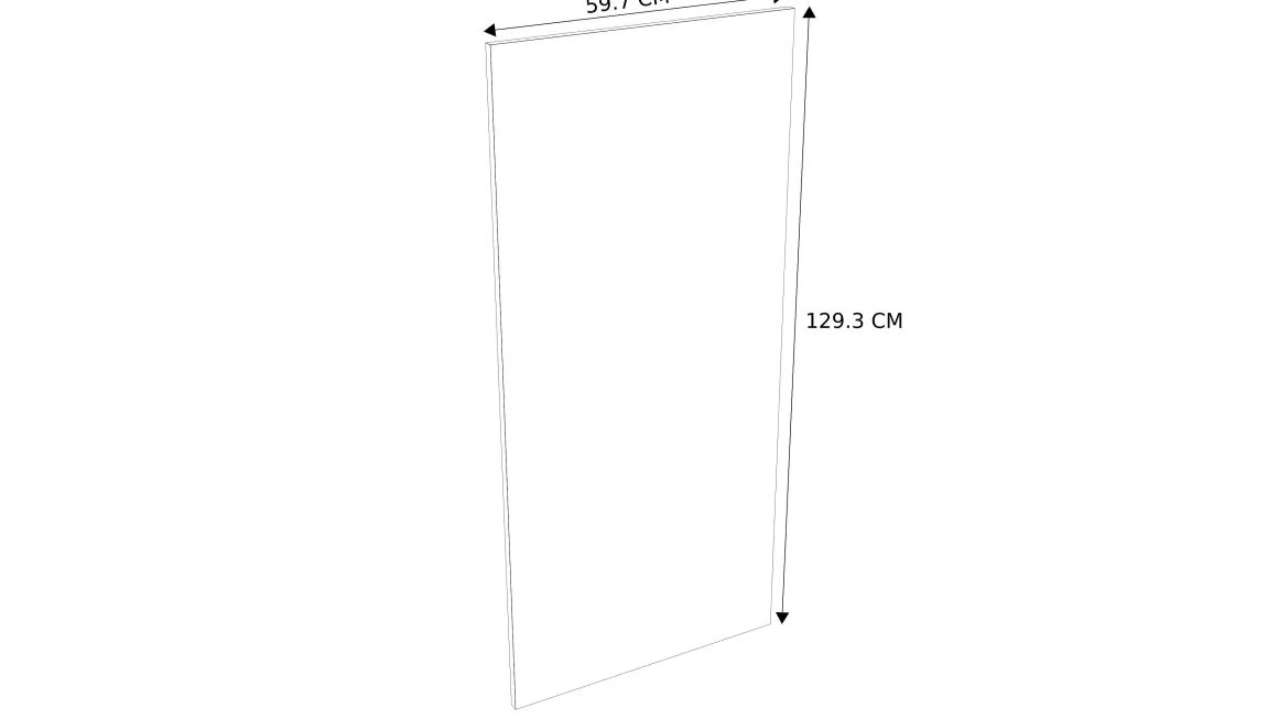 Deur Keukenkast Modulo Emy Hout 60X129,6Cm