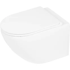Differenz Hangtoilet Mat Wit |Soft-Close & Quick Release Toiletzitting | Randloos Toiletpot