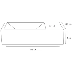 Differnz Fontein Ravo Keramiek Wit 38,5Cm