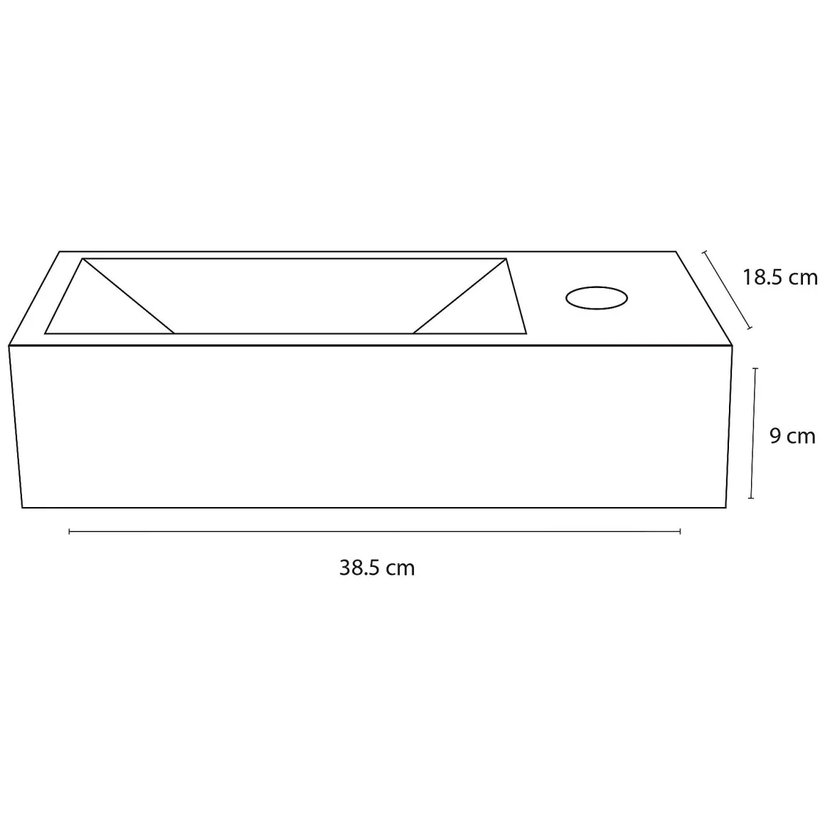 Differnz Fontein Ravo Keramiek Wit 38,5Cm