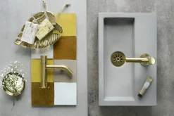 Differnz Fonteinkraan Mix&Match Recht Goud Mat