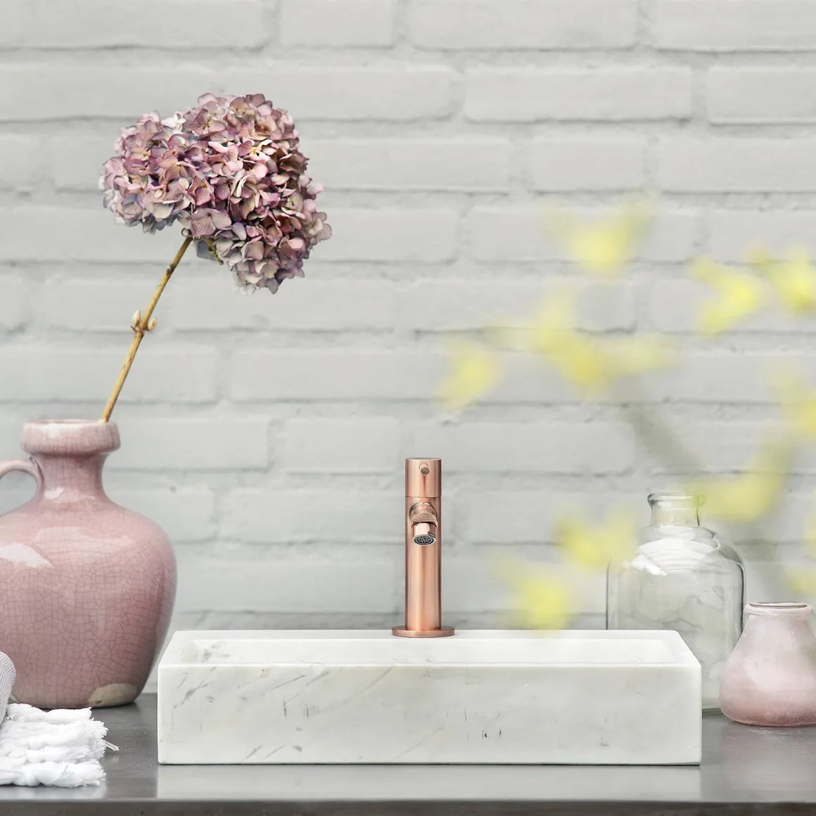 Differnz Fonteinkraan Mix&Match Recht Rood Koper