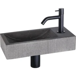 Differnz Fonteinset Mix&Match Set Ribble Gebogen Mat Zwart