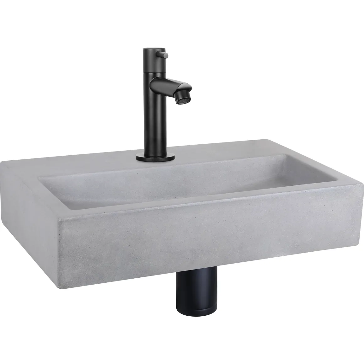 Differnz Fonteinset Mix&Match Flat Beton Recht Mat Zwart