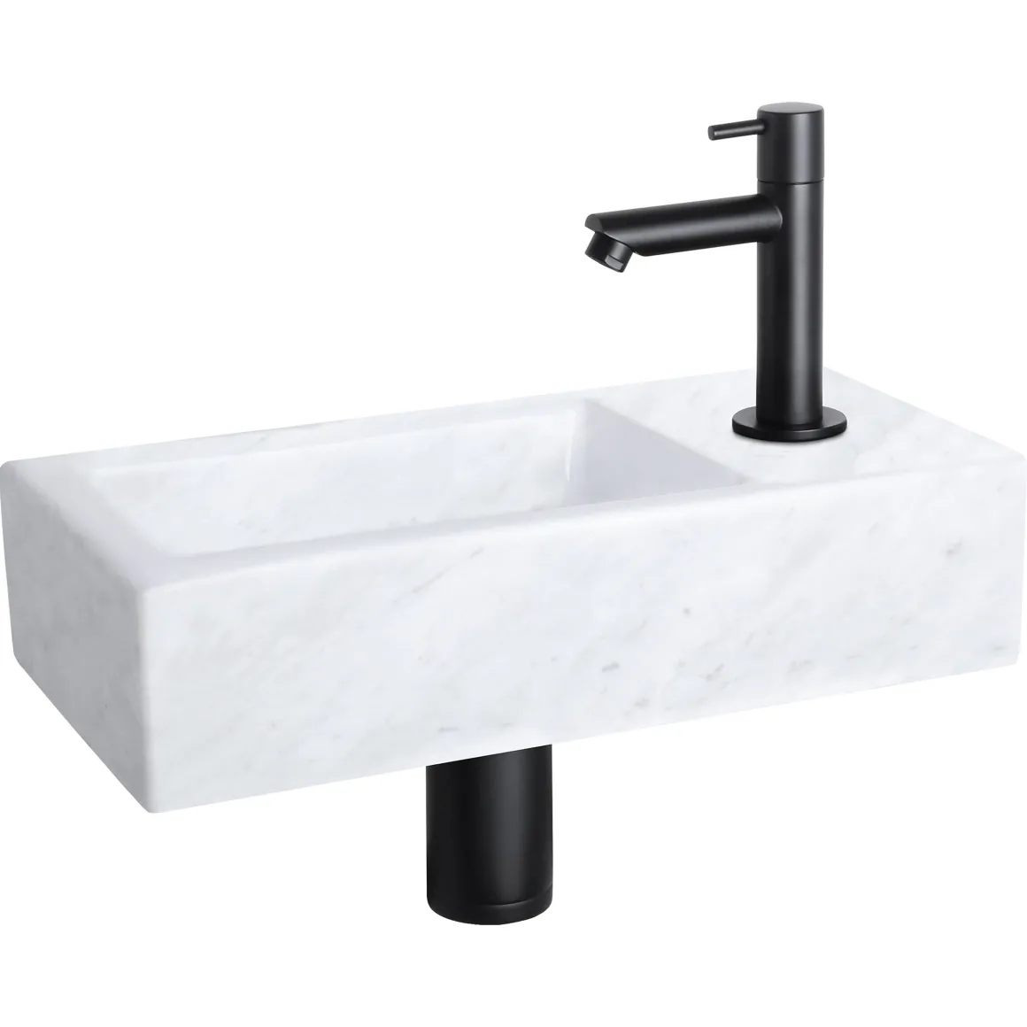 Differnz Fonteinset Mix&Match Marmer Recht Mat Zwart