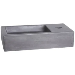 Differnz Fonteinset/Handdoekrek Jukon Beton Grijs/Zwart 38,5Cm