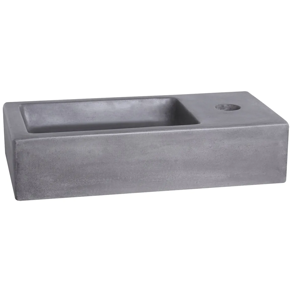 Differnz Fonteinset/Handdoekrek Jukon Beton Grijs/Zwart 38,5Cm