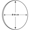 Differnz Spiegel Rond O65Cm Zwart Kader