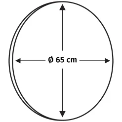 Differnz Spiegel Rond O65Cm Zwart Kader
