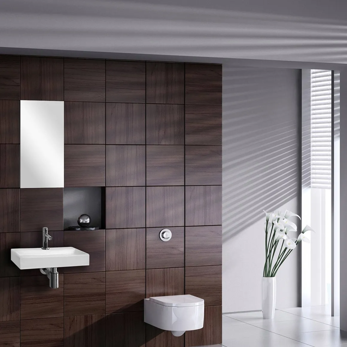 Differnz Toiletfontein Flat Small Keramiek Wit 38X24X7Cm