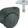 Dorner+Helmer Dubbel Wiel Zwart 40Mm