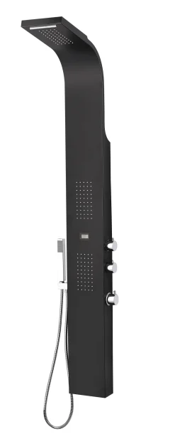 Douchepaneel + Thermostatische Mengkraan Essebagno Essekaska Rvs Zwart Mat