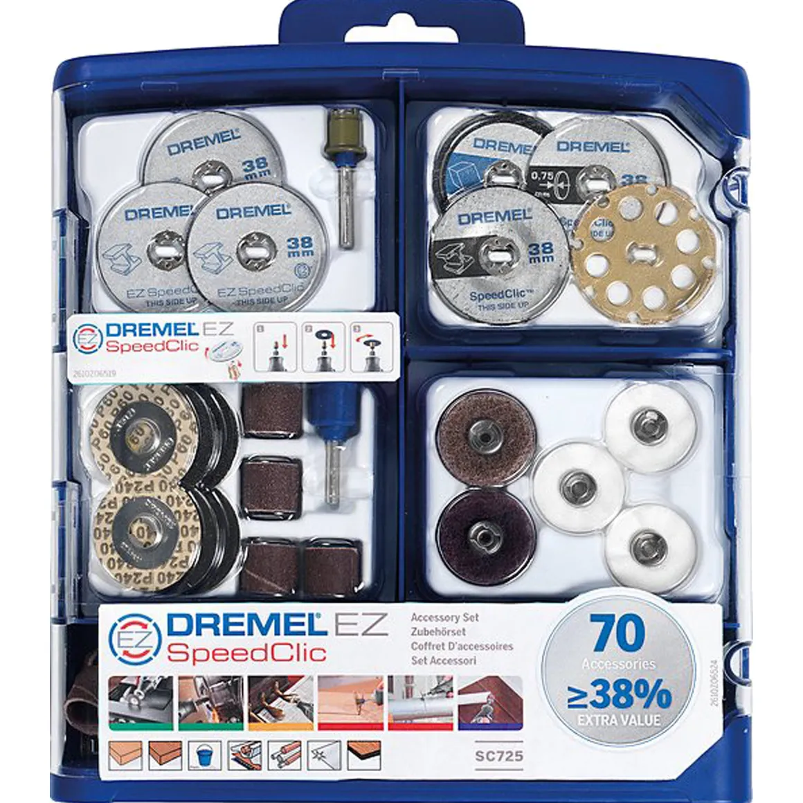 Dremel Multifunctionele Accessoireset E725Ja – 70 Stuks