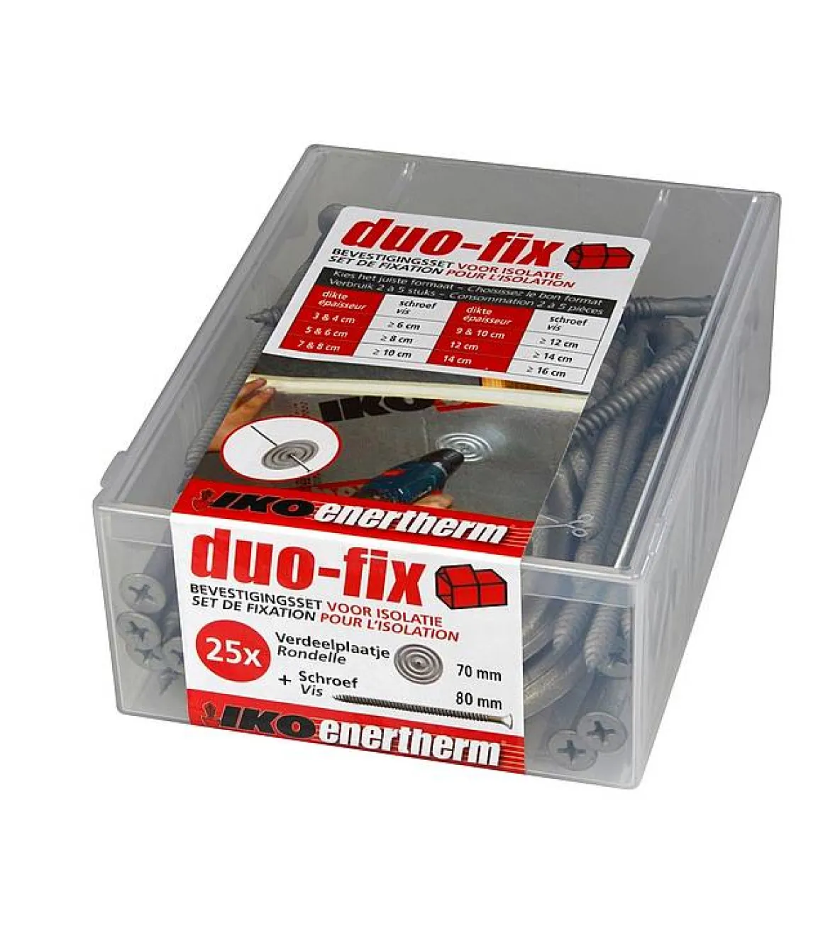 Duo-Fix Bevestigingsset Iko Isolatieplaten - Metaal - 4,8Mm - 8Cm