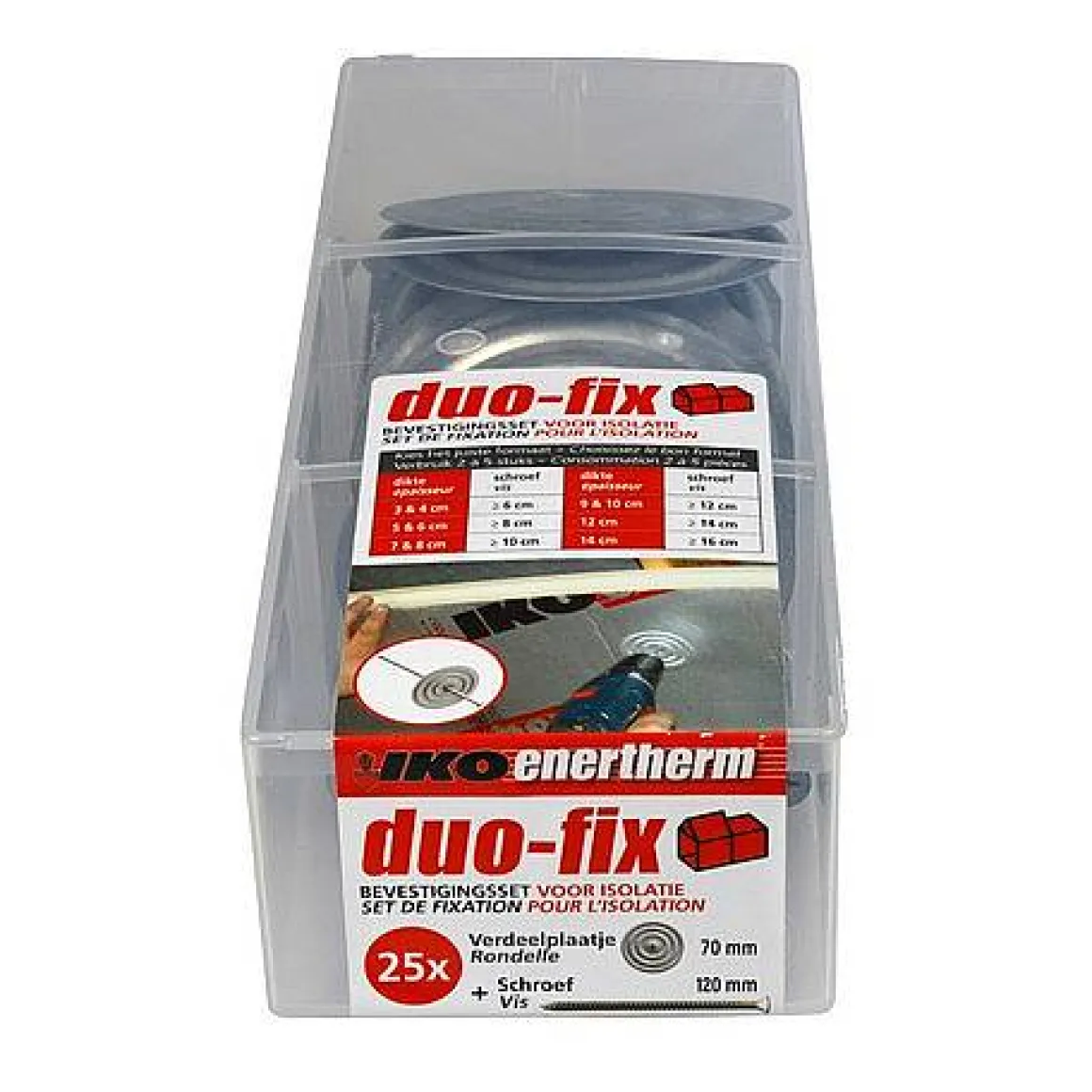 Duo-Fix Bevestigingsset Iko Isolatieplaten - Metaal - 4,8Mm - 12Cm