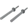 Duraline Wandplankdrager Pin Mat Zilver 1,2X12,5Cm - 2 Stuks