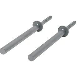 Duraline Wandplankdrager Pin Mat Zilver 1,2X12,5Cm - 2 Stuks