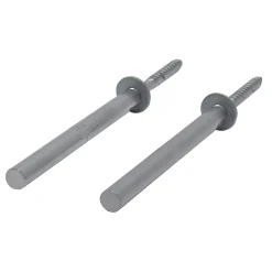 Duraline Wandplankdrager Pin Mat Zilver 1,2X12,5Cm - 2 Stuks
