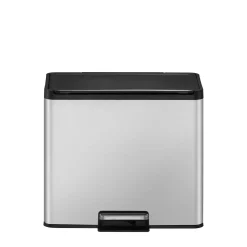 Eko Pedaalemmer Essential Met 3 Binnenemmers Voor Het Scheiden Van Afval Geborsteld Rvs 3X9L