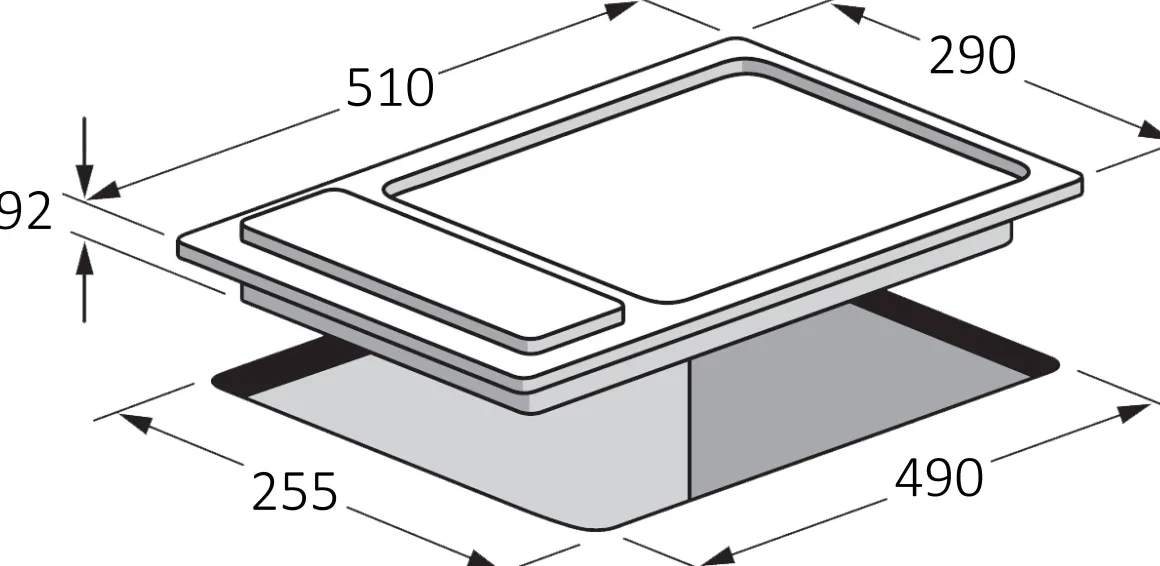 Electrum Kookplaat 2 Zones Ps3021Ex Rvs 30Cm
