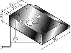 Electrum Motorloze Onderbouw Afzuigkap Uh601Lw-Ml 60Cm | Led | Wit